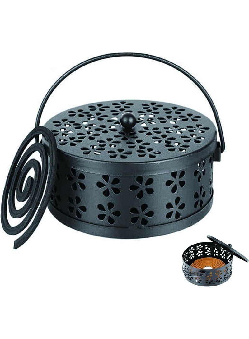 ChicAbode حامل لفائف البعوض ، المحمولة البعوض لفائف صندوق البخور حارق البخور البعوض والبخور الخفيف ، قوس لفائف عمودي وقف قاعدة دعم للتخييم في الهواء الطلق الداخلي - Image 1